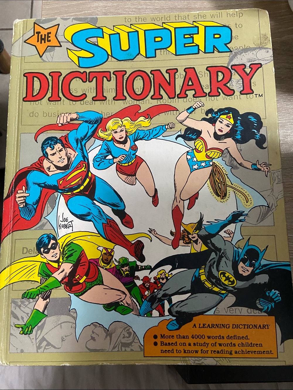 1978 The Super Dictionary Book Superman DC Comics Heroes HC First Edition Kubert